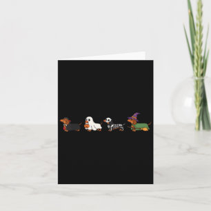 Weiner Dog Witch Happy Halloweenie Cute Halloween Card