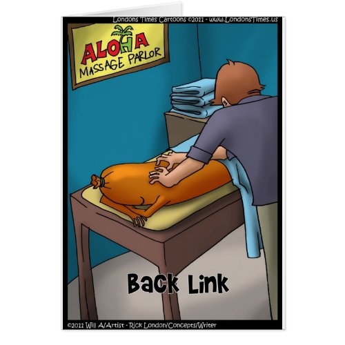 Weiner Massage aka Backlink Funny Gifts  Cards