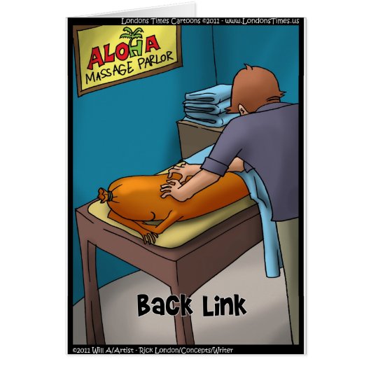 Weiner Massage aka Backlink Funny Gifts & Cards (Front)