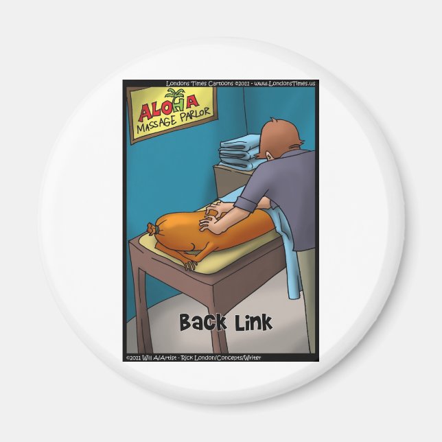 Weiner Massage aka Backlink Funny Gifts & Cards Magnet (Front)