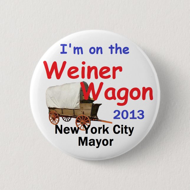 Weiner NYC Mayor 2013 Button (Front)