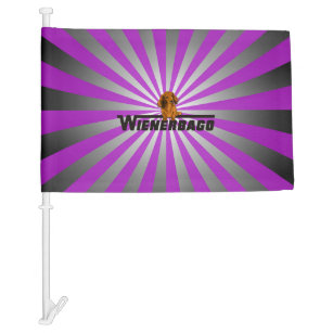 Weinerbago car flag purple abstract 