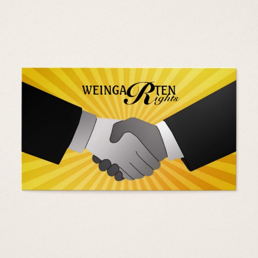 Customizable Weingarten Rights Business Cards