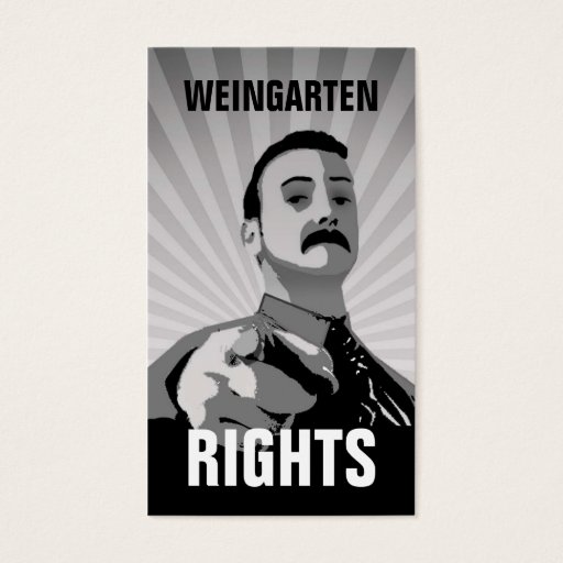 Customizable WEINGARTEN RIGHTS Business Card