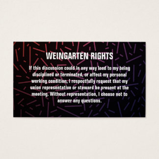 Weingarten Rights Business Cards