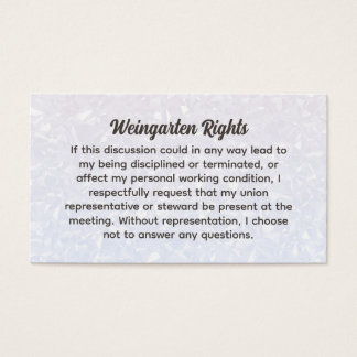 Weingarten Rights Business Cards
