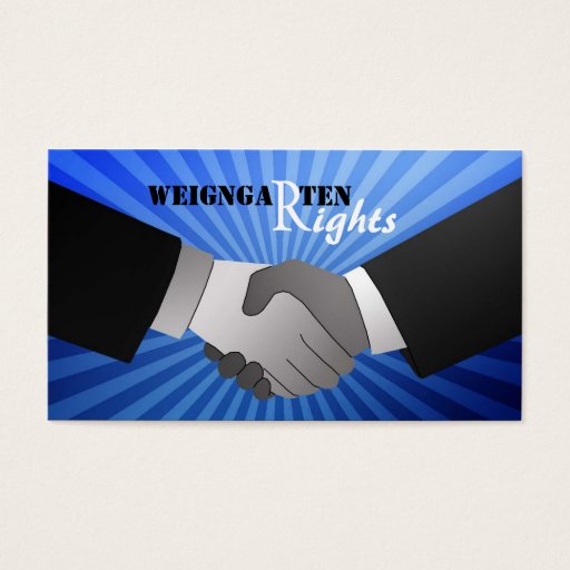 Customizable Weingarten Rights Business Cards