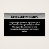 Weingarten Rights Card (Back)