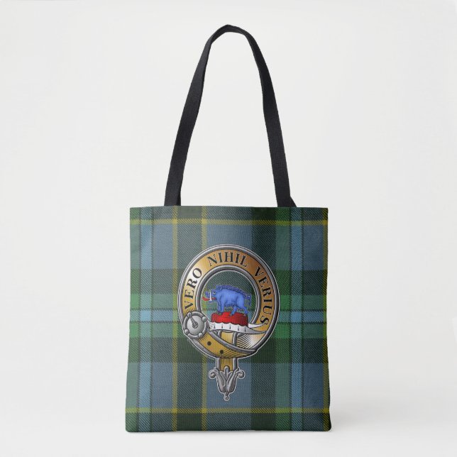 Weir Tartan & Badge Tote Bag (Front)