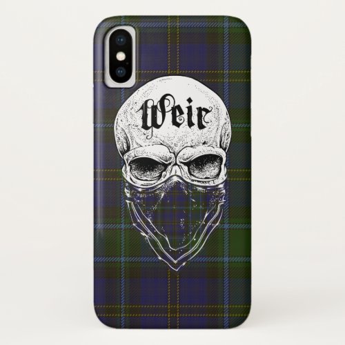 Weir Tartan Bandit iPhone X Case