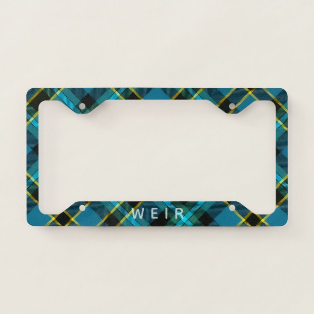 Weir Tartan License Plate Frame (Front)