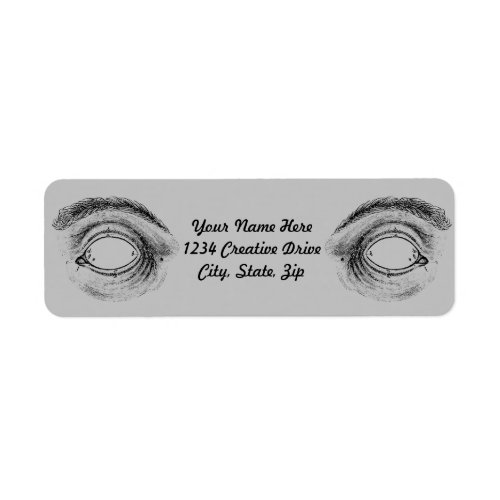 Weird Anatomy Eyes Return Address Label