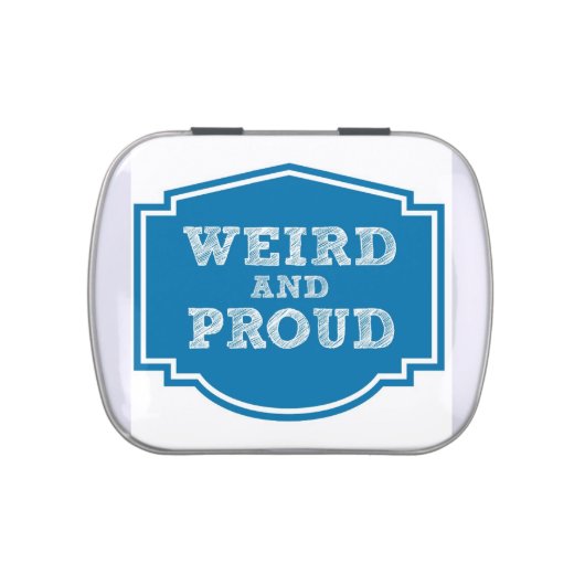 Weird and proud and delicious jelly belly tin (Top)