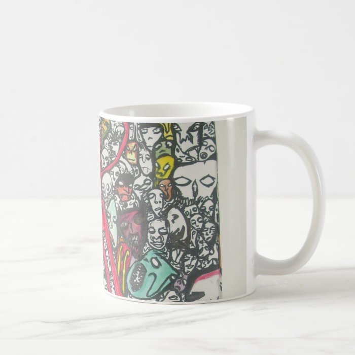 Weird art mental patient mug