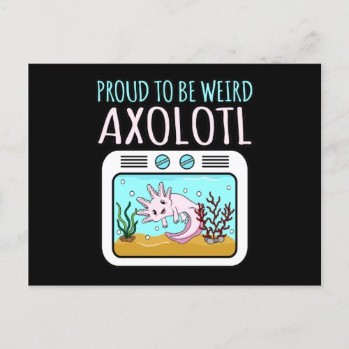Weird Axolotl Kawaii Animal Axolotls Lover Pet Own Invitation Postcard
