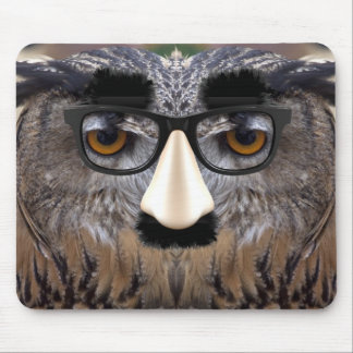 Weird Bird With Carneval Mask Mouse Pad
