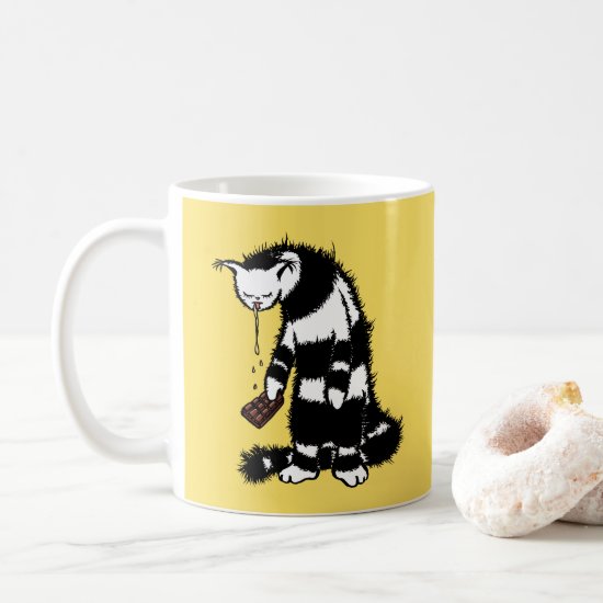 Weird Cat Creature Funny Chocolate Lover Coffee Mug