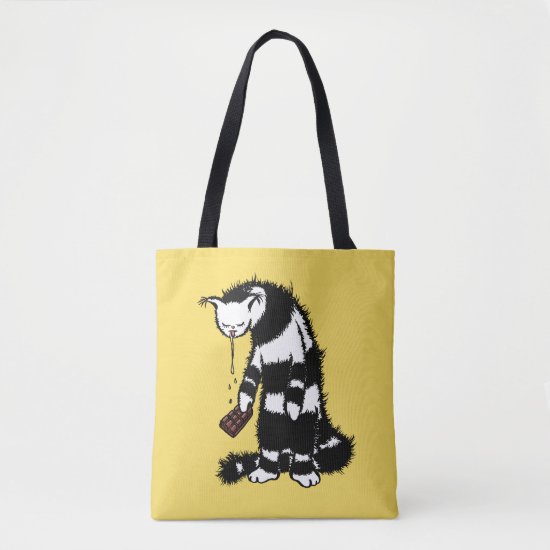 Weird Cat Creature Funny Chocolate Lover Tote Bag