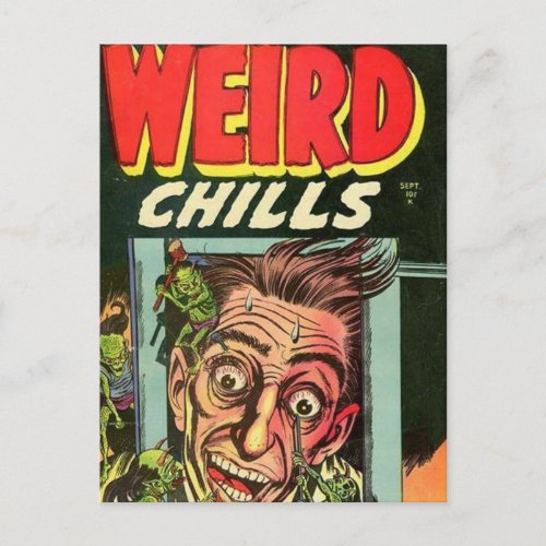 Weird Chills Comic book Postcard
