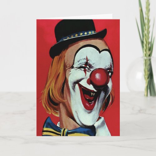 Weird Clown Birthday Card