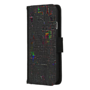 Weird colored darkened drawing under or over jute iPhone 8/7 wallet case