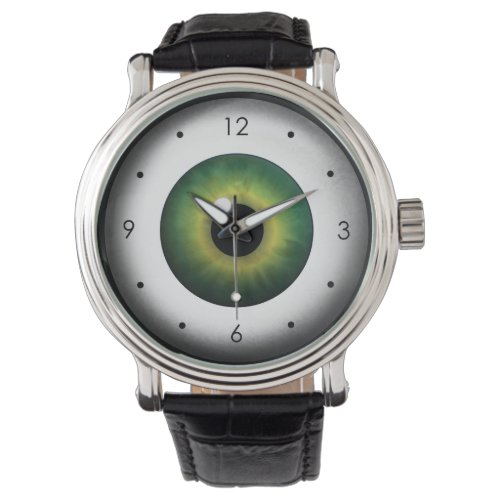 Weird Cool Green Eye Eyeball Custom Wrist Watch