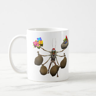 Weird Creeper Santa Claus With Full Hands Coffee Mug