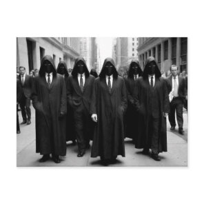 Weird Creepy Hooded People Postcard