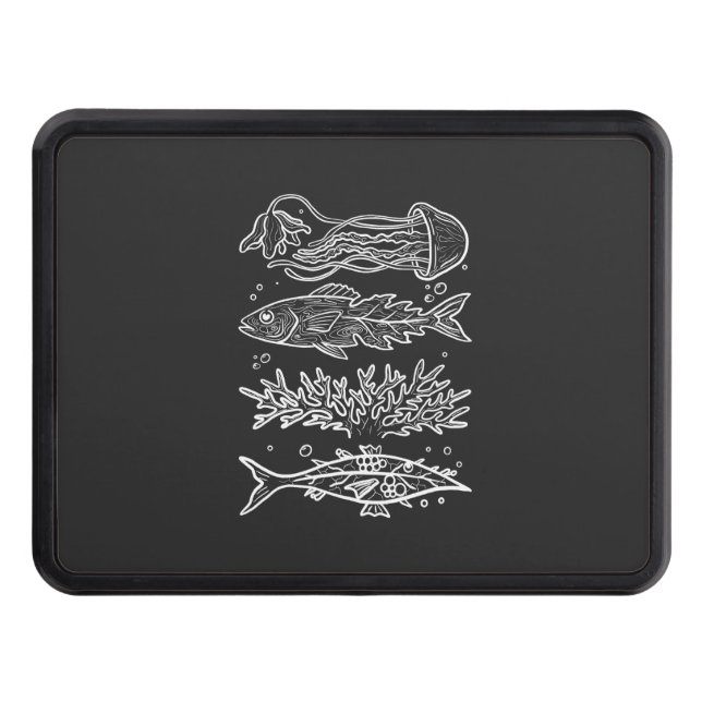 Weird Deep Sea Fish Hitch Cover (Front)