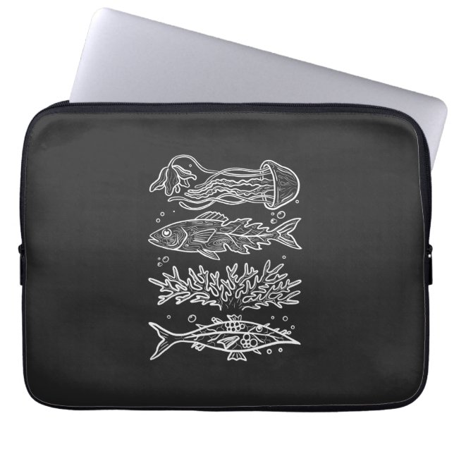 Weird Deep Sea Fish Laptop Sleeve (Front)