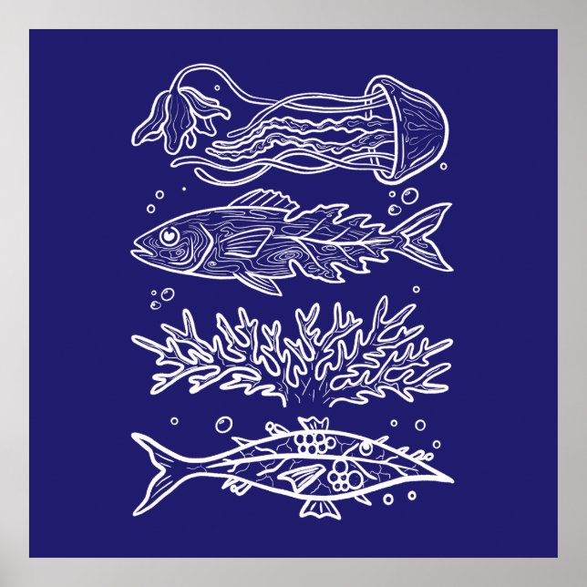 Weird Deep Sea Fish Poster (Front)