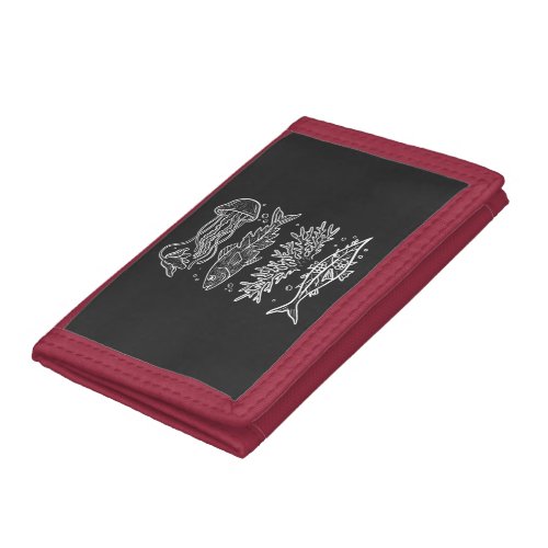Weird Deep Sea Fish Trifold Wallet