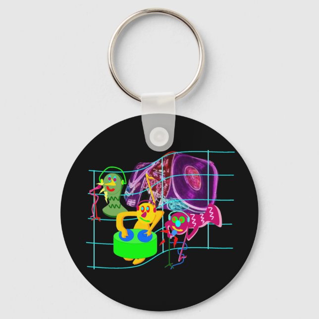 Weird DJ's Party Keychain (Front)