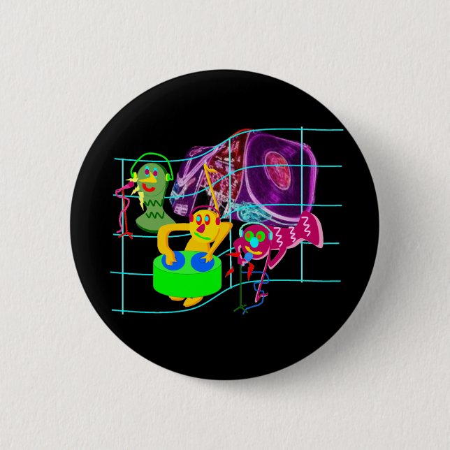 Weird DJ's Party Pinback Button (Front)