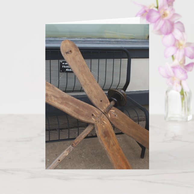 Weird Dragonfly Yard Art All Occasions Card (Orchid)