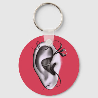 Weird Ear Monster Digital Art Keychain