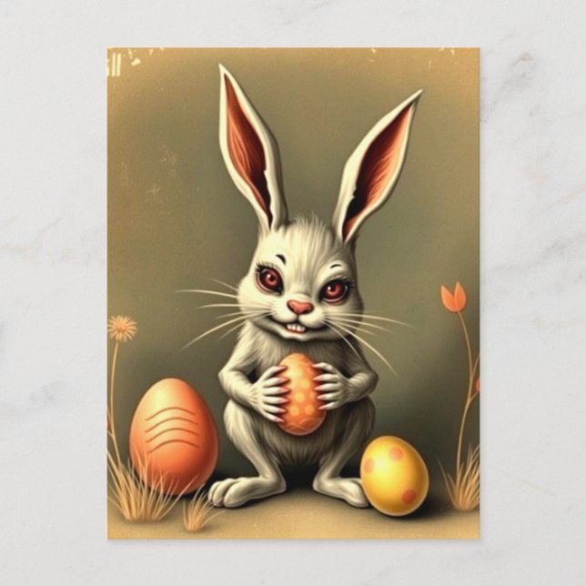 Weird Easter Bunny  Postcard (Front)