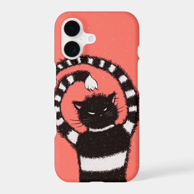 Weird Evil Cat Iphone Case (Back)