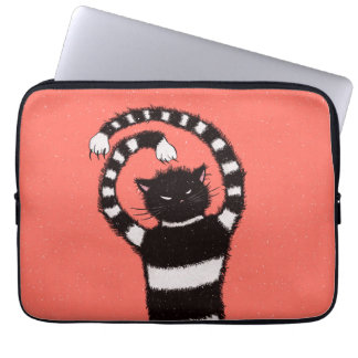 Weird Evil Cat Laptop Sleeve