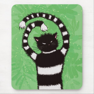 Weird Evil Cat Nature Lover Mouse Pad