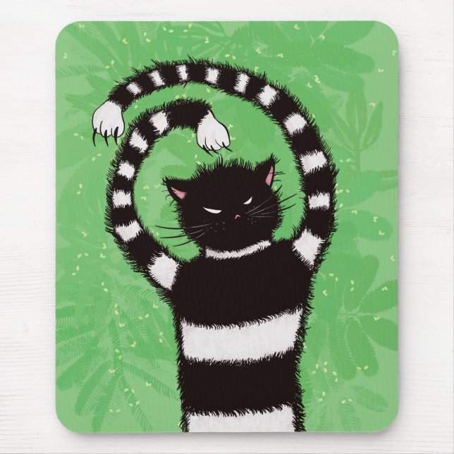 Weird Evil Cat Nature Lover Mouse Pad (Front)