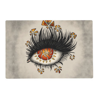 Weird Eye Of Lava Digital Dark Art Placemat