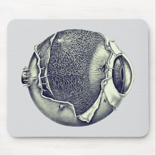 Weird Eyeball Modern Vintage Drawing  Gray Mouse Pad