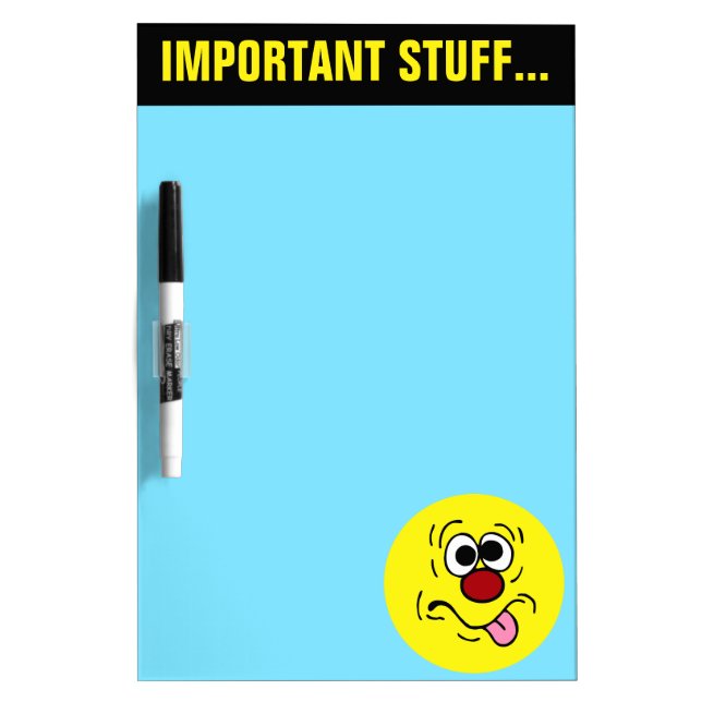 Weird Face Grumpey Dry-Erase Board (Front)