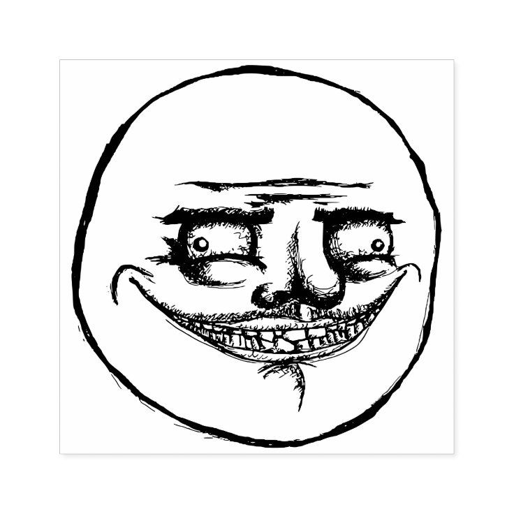 Weird face rubber stamp Zazzle