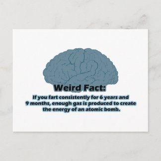 Weird Fact - Atomic Fart Postcard