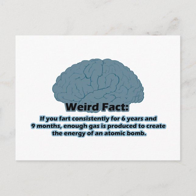 Weird Fact - Atomic Fart Postcard (Front)