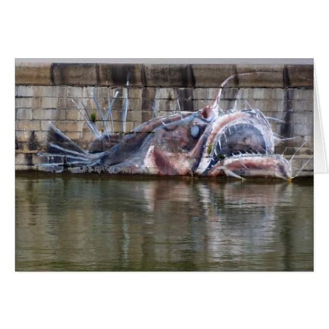 Weird Fantasy Anglerfish Graffiti Cards (Front Horizontal)