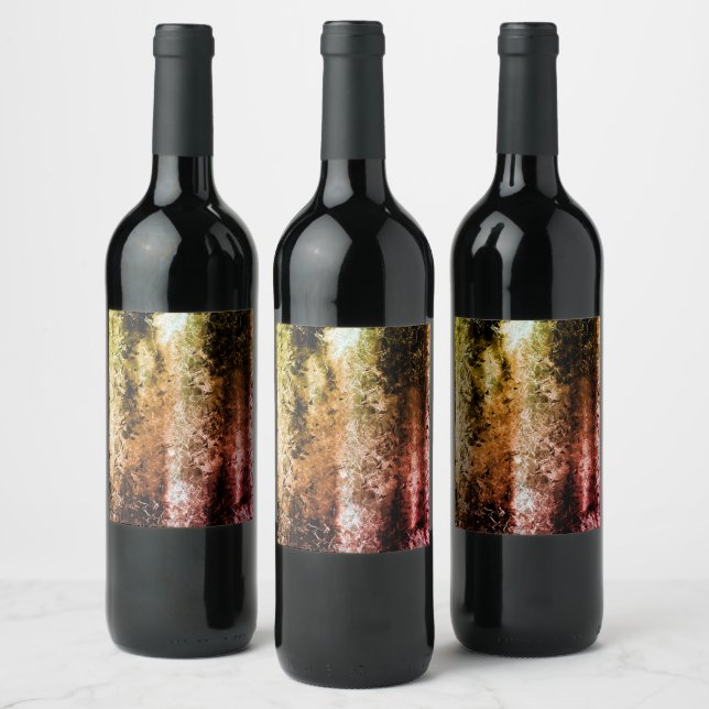 Weird fibrous texture and burnt or dirt stains wine label (Bottles)