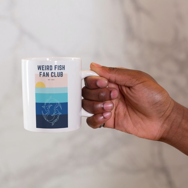 Weird Fish Fan Club Modern Ocean Sunrise Mug (Creator Uploaded)